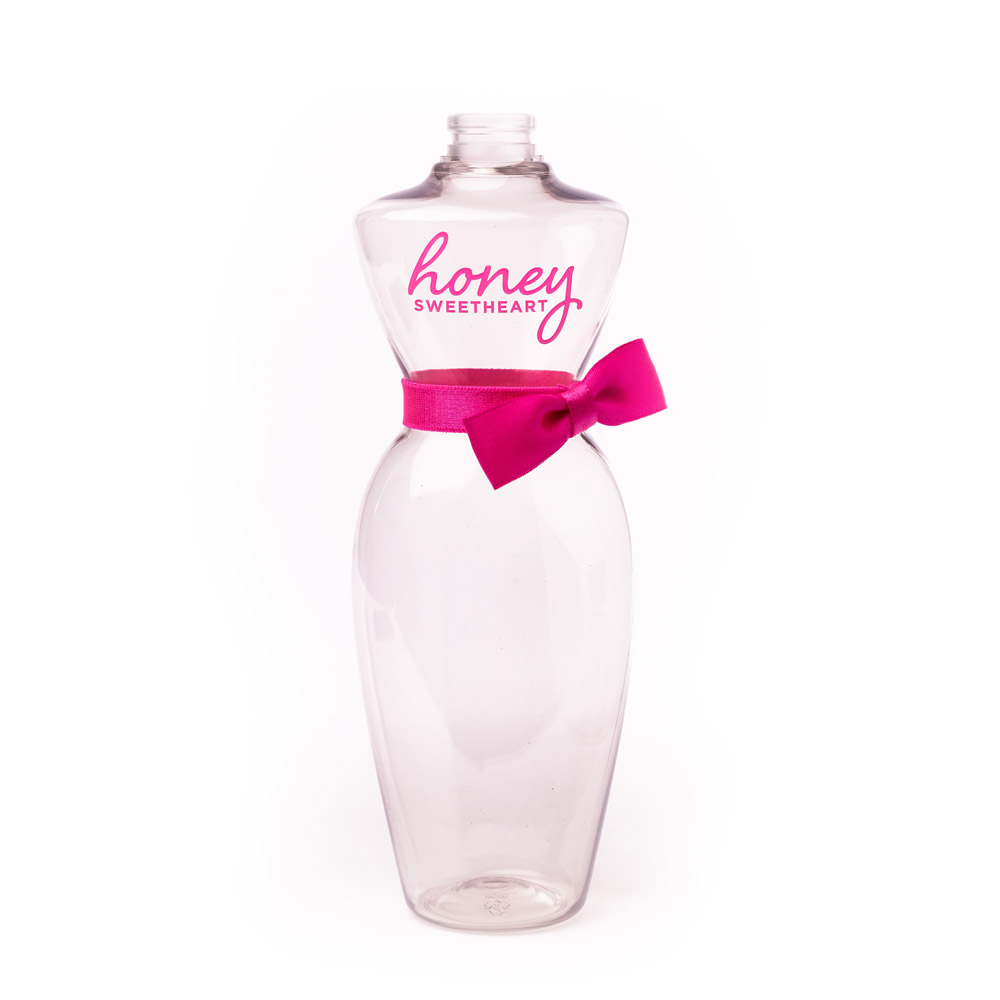 Contoured Plastic Cosmetic Bottle